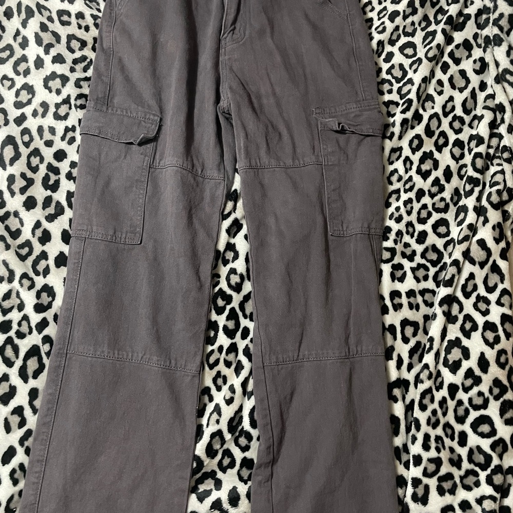 SHEIN Women's Charcoal Cargo Jeans